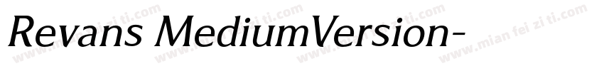 Revans MediumVersion字体转换